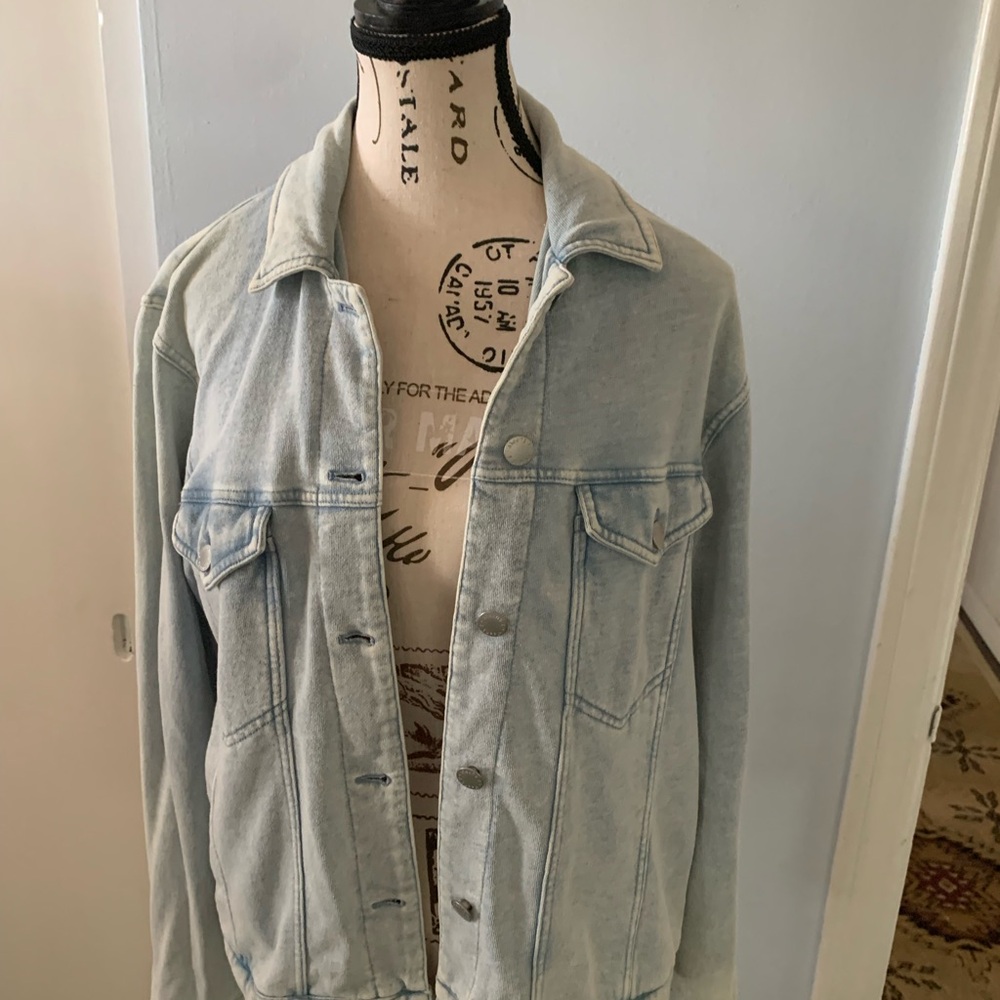 Z Supply Light Wash Denim Button-Down Jacket
